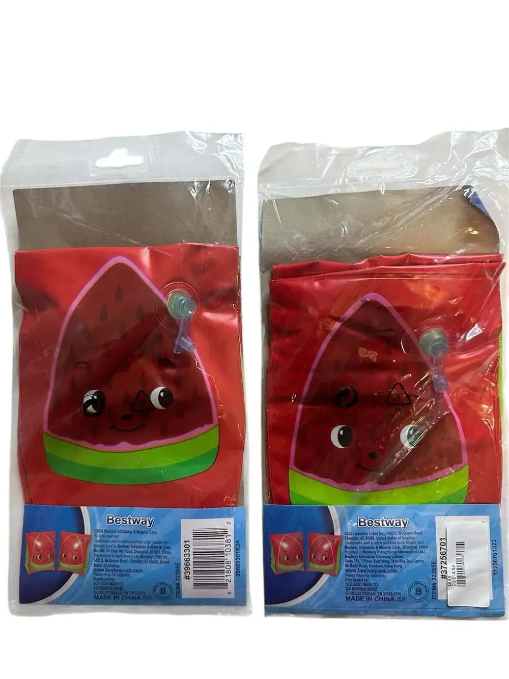 Bestway H2O GO! Inflatable Watermelon Swim Armbands for Ages 3-6